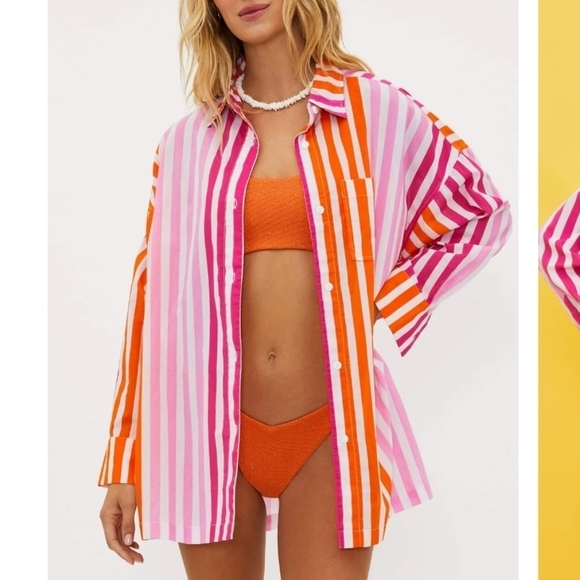 Beach Riot Alexa Top Sunset Stripes. Size Plus Large. New.The Alexa Top is our - Picture 1 of 9